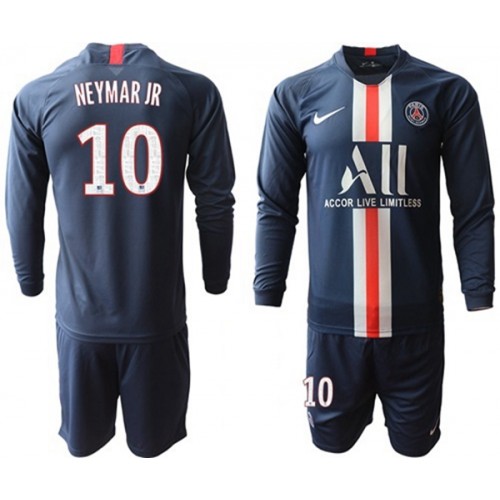 Paris Saint-Germain Fodboldtrøjer NEYMAR JR 10 Børn Hjemmebanesæt 2019/20 Langærmet Paris Saint-Germain Fodboldtrøjer NEYMAR JR 10 Børn Hjemmebanesæt 2019/20 Langærmet